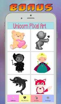 Unicorn Coloring Book, Color By Number - Pixel Art screenshot 6