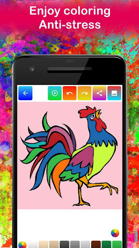 Glitter Bird Coloring Pages Game for kids🐦 screenshot 2
