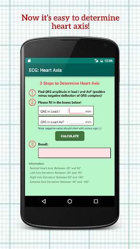 Electrocardiogram (ECG) Rhythm App: Heart Axis screenshot 1