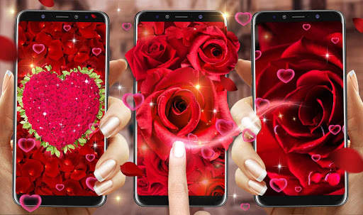 3D Mewah Mawar merah Tema screenshot 4