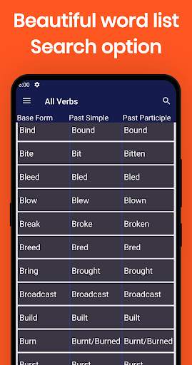 English Irregular Verbs screenshot 2