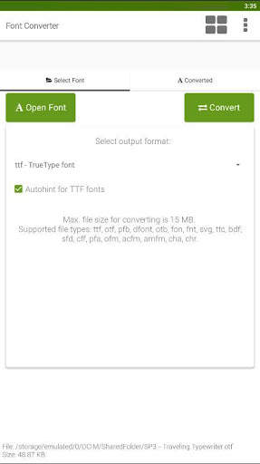 Font Converter - Convert OTF t screenshot 3