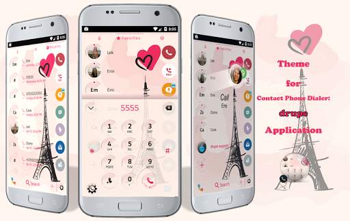 Glass Paris Phone Dialer Theme screenshot 1