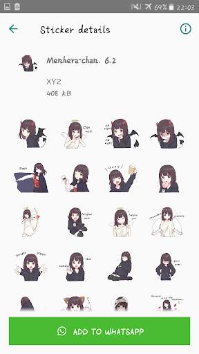 Menhera-chan WAStickerApps EN screenshot 7