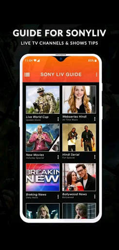 Free Guide for SonyLiv - Live TV Shows & Movies screenshot 2