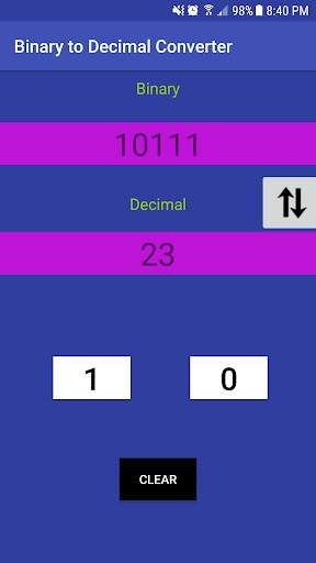 Binary to Decimal Converter screenshot 3