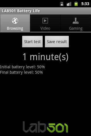 LAB501 Battery Life screenshot 1