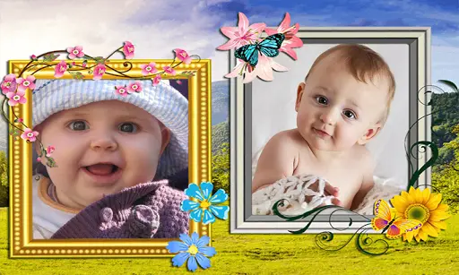 Beautiful Garden Double Photo Frame Application 7 تصوير الشاشة