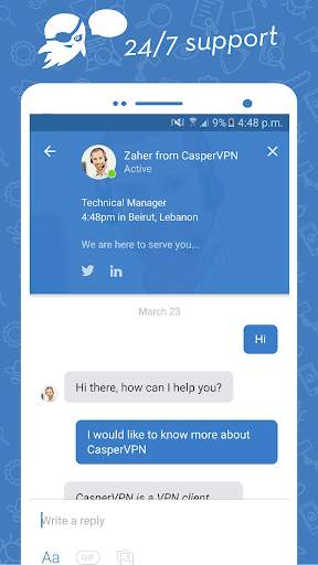 CasperVPN  Free Android VPN - Fast & Secure VPN screenshot 1