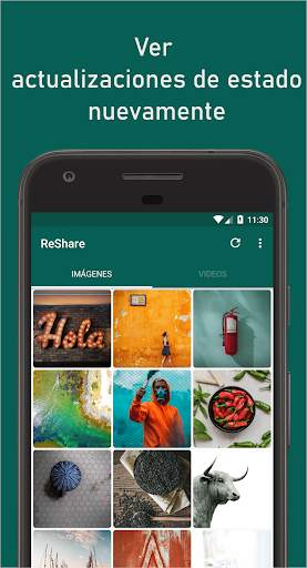 ReShare: Compartir o guardar estado para WhatsApp screenshot 1