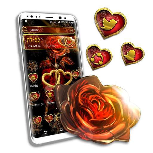 Golden Heart Rose Theme 2.0.1