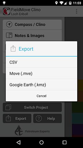 FieldMove Clino 8 تصوير الشاشة