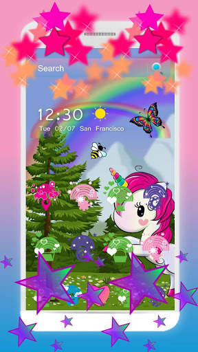 Lovely Forest Unicorn Star Theme screenshot 3