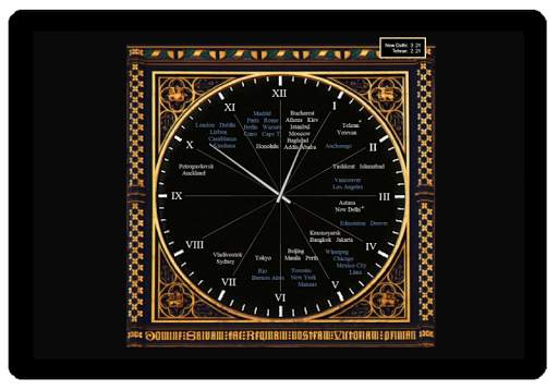 12-hour world clock screenshot 24