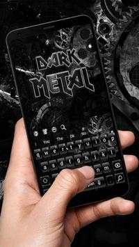 Dark Black Metal Keyboard Theme screenshot 2