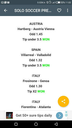SOLO SOCCER PREDICTIONS screenshot 1