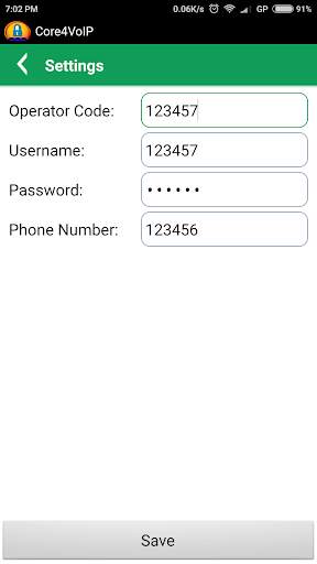 Core4VoIP Mobile Dialer screenshot 2