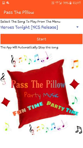 Pass the Pillow - Music Player screenshot 1
