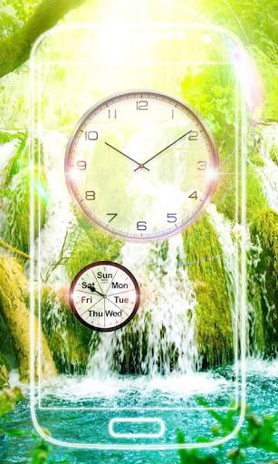 Waterfall Clock Live Wallpaper screenshot 6