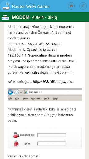 192.168.1.1 - 192.168.l.l Giriş / Login Admin WiFi screenshot 6