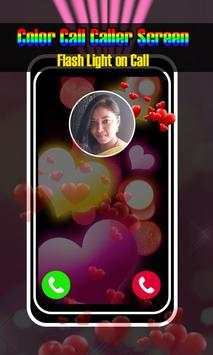 Love Color Caller Screen with Flashlight on Call screenshot 1