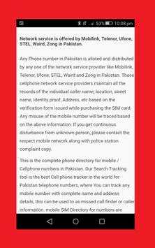 Mobile Number Information Pakistan screenshot 6