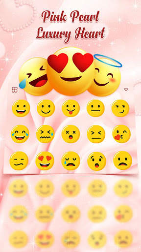 Pink Pearl Luxury Heart Keyboard 3 تصوير الشاشة