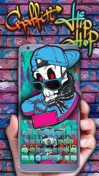 Graffiti Hip Hop Skull Keyboard screenshot 2