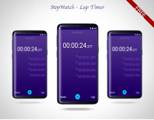 Stopwatch - Lap Timer 1 تصوير الشاشة