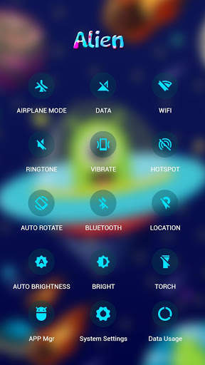 Cute Cartoon Alien APUS Launcher theme screenshot 3