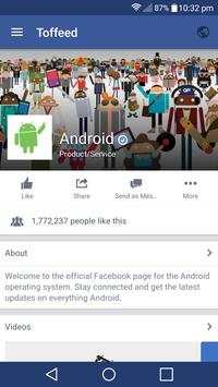 Toffeed for Facebook screenshot 1