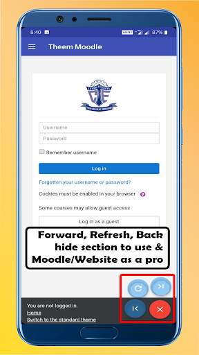 Theem Moodle screenshot 1