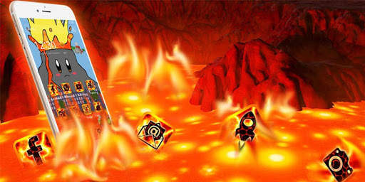 Cute Volcanic Lava Theme скриншот 7