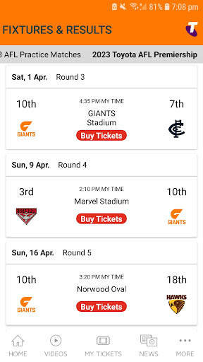 GIANTS Official App screenshot 5