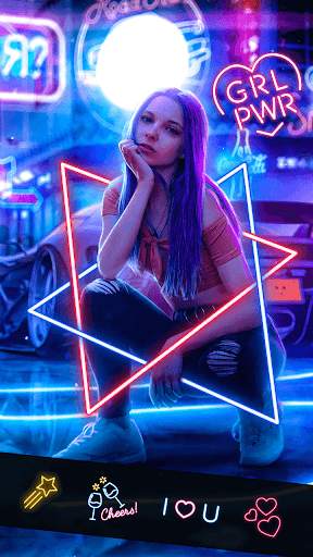 Neon Light Photo Editor screenshot 1
