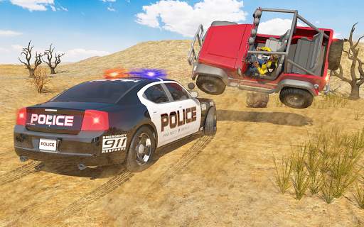 Offroad Jeep Prado Driving - Police Chase Games screenshot 9