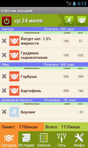 🍏 Калькулятор калорий для похудения - Lite screenshot 1