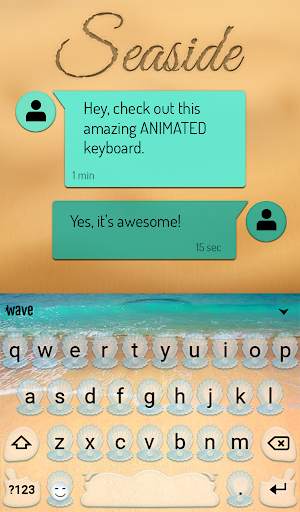 Seaside Animated Keyboard   Live Wallpaper screenshot 3