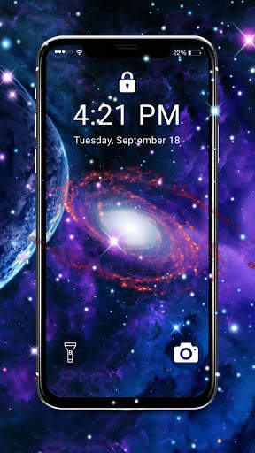 Neon Galaxy APUS Live Wallpaper screenshot 1