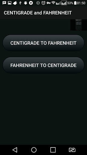 Centigrade and Fahrenheit Convertor ( °C & °F ) screenshot 1