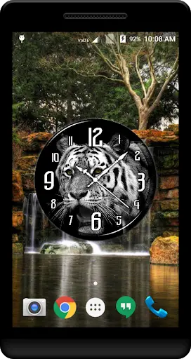 White Tiger Clock Live WP 4 تصوير الشاشة