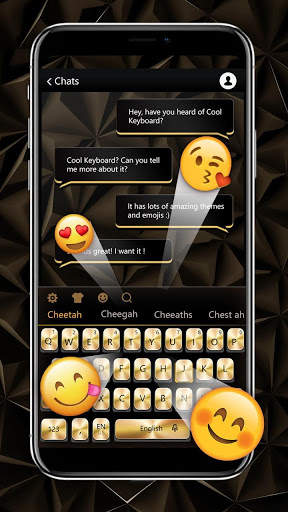 Luxury Golden Black Keyboard screenshot 1