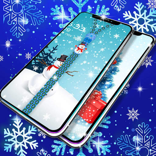 Winter snow lock screen screenshot 3