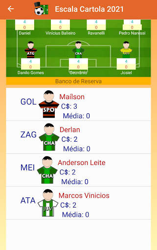 Escala Cartola screenshot 5