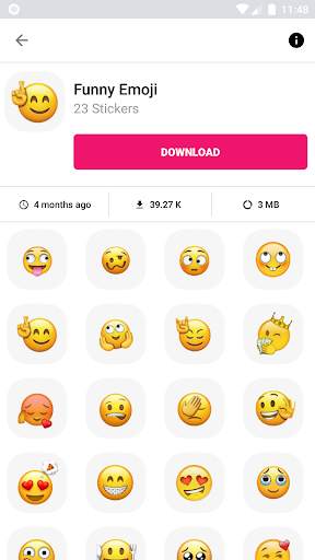 3D Emojis Stickers - WASticker screenshot 3