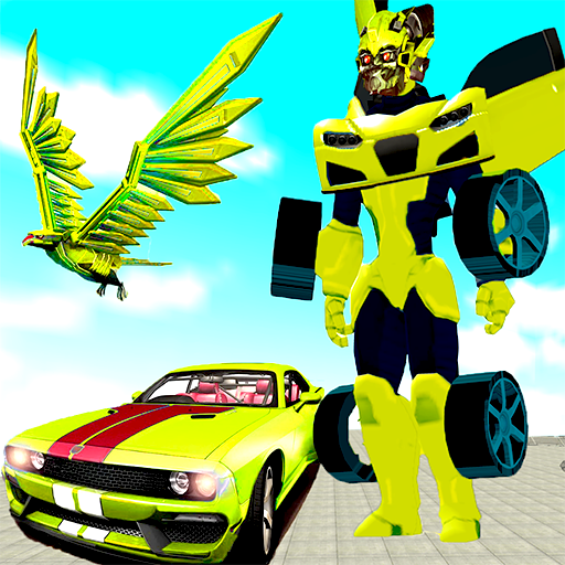 Flying Robot Transform Attack Robot Shooting Games आइकन