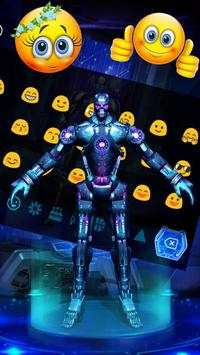 3D Neon Robot Keyboard Theme screenshot 3