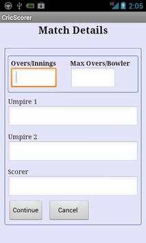 Cricket Scorer screenshot 6