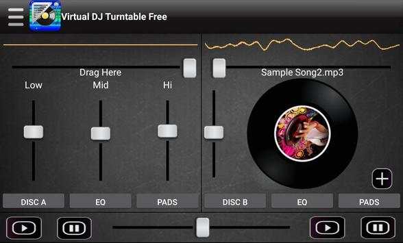 Virtual DJ Turntable Free 2 تصوير الشاشة