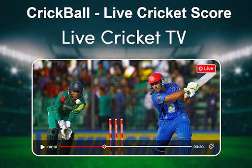 Live Cricket TV - Live Cricket Score, CrickBall screenshot 1
